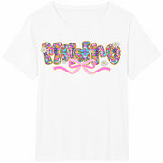 Madre Floral Spanish Mom Cotton T-Shirt in White