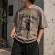 I Can't Afford a House Vintage Washed T-Shirt in Brown