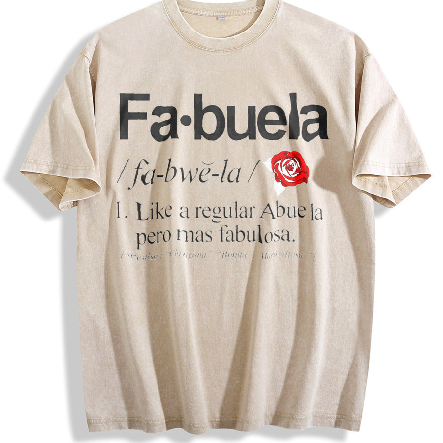 Fabuela Definiton Fabuela vintage washed oversized T-shirt in Beige