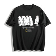 I Just Gotta Be Me Penguins Cotton T-Shirt in Black