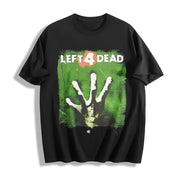 Left 4 Dead New 2008 Grunge Y2K Tapout Affliction Emo Goth Cotton T-Shirt in Black