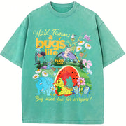 A Bug's Life A Bug's Land Ride Family trip vintage washed oversized T-shirt in Blue