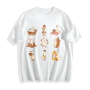 Hot Dog Lover Silly Goose Foodie Cotton T-Shirt in White