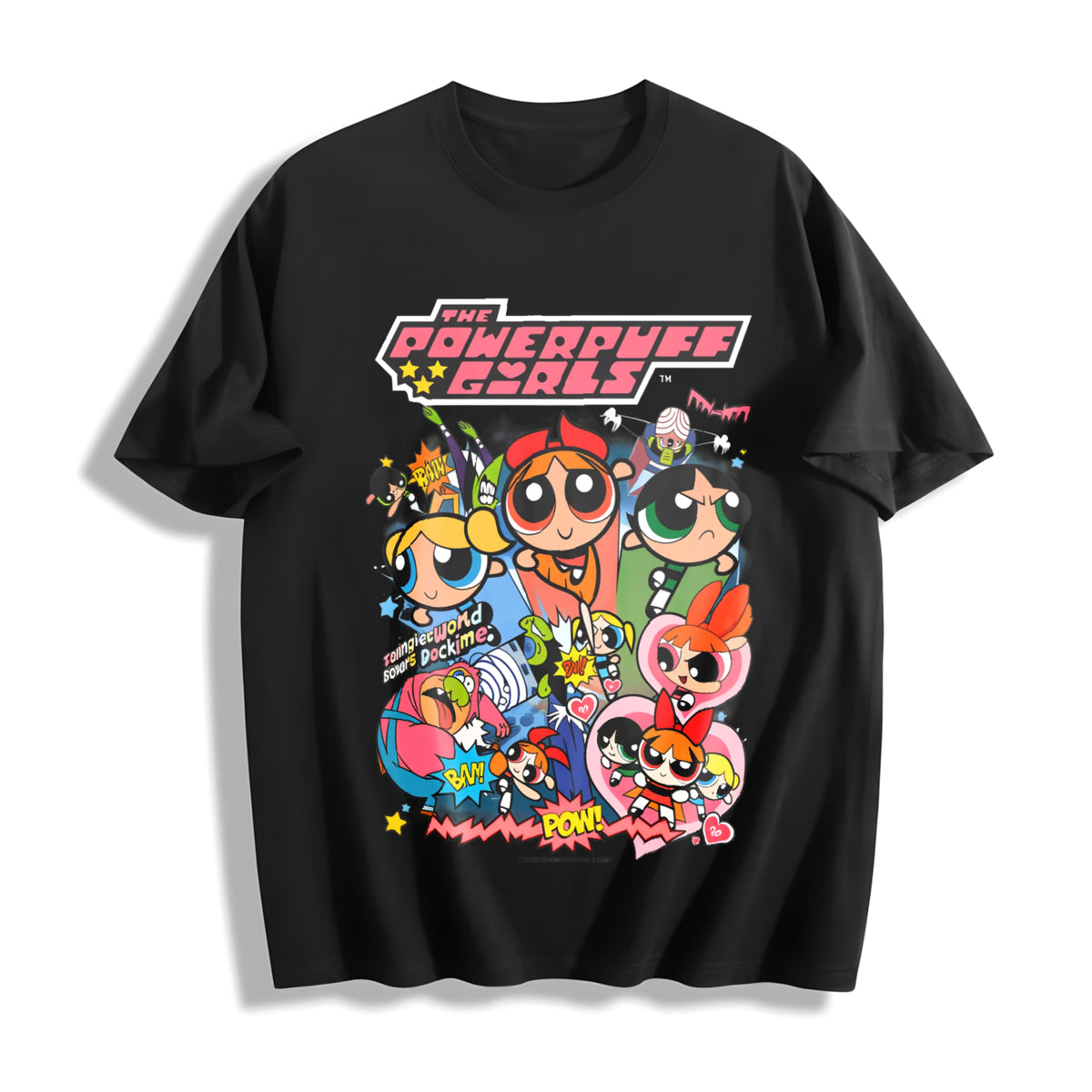 Powerpuff Girls Cotton T-Shirt in Black