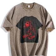 Christian Crown of Thorns Vintage Washed T-Shirt in Brown