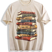 Black History Month Black Leaders African American vintage washed oversized T-shirt in Beige