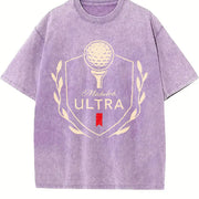 Michelob Ultra Golf Ball Wash Distressed Vintage Washed T-Shirt in Purple