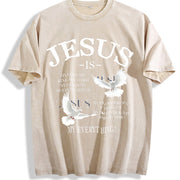 Retro Appearance Bold Vintage Washed T-Shirt in Beige
