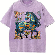 New Year Winter Vintage Washed T-Shirt in Purple