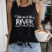 Loose- Basic Fashionable and Elegant Sleeveless Vest Women's Color Cotton Tank Top in Black