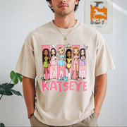 Katseye Music Ka.tseye Beautiful Chaos Vintage Washed T-Shirt in Beige
