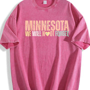 Minnesota Never Forget Vintage Washed T-Shirt in Red