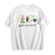 St. Patrick’s Day Lucky As Cotton T-Shirt in White