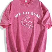 We Go Gym Vintage Washed T-Shirt in Red