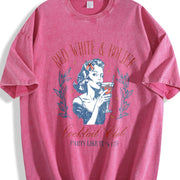 Red White & Boujee Cocktail Club vintage washed oversized T-shirt in Red