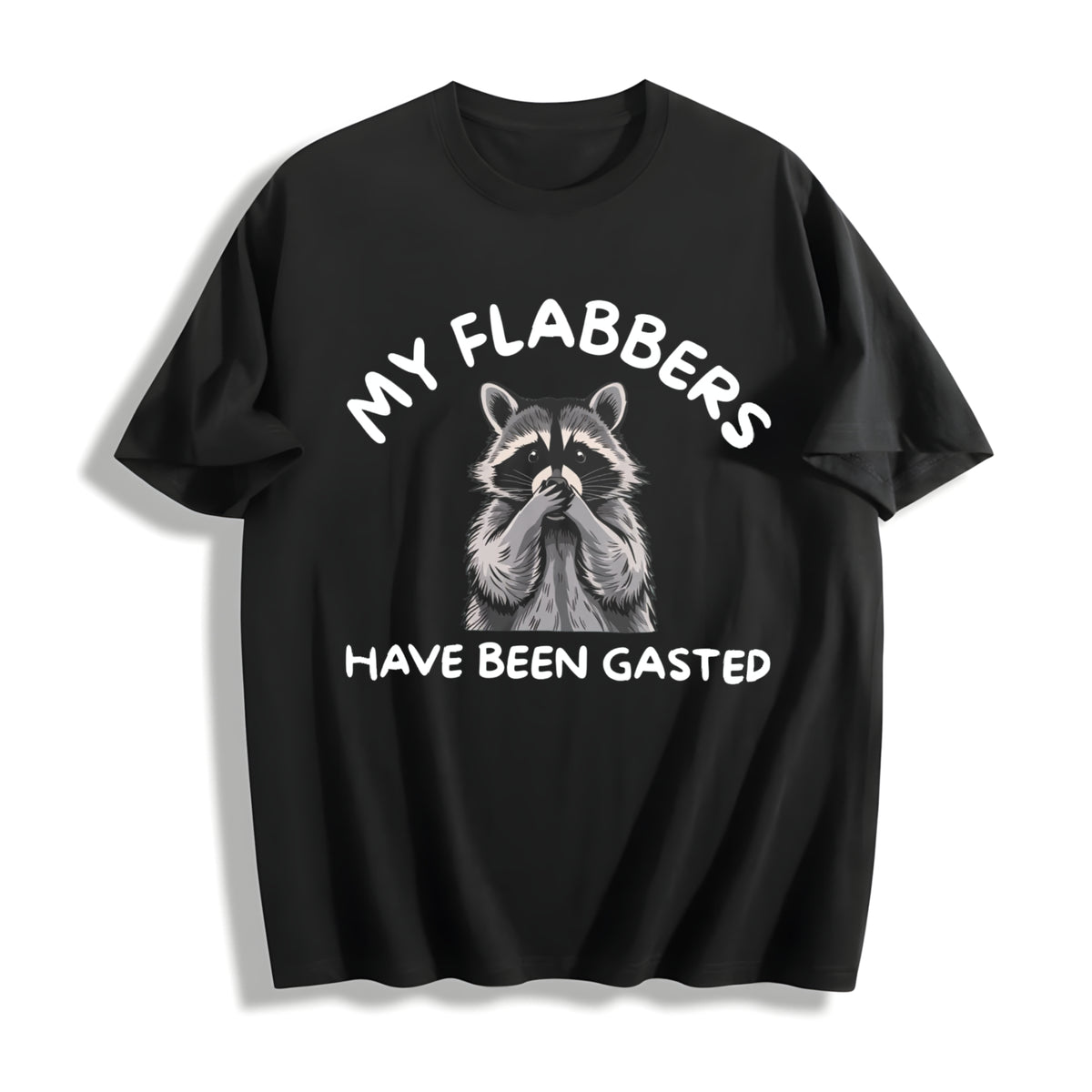 My Flabbers Have Been Gasted Cotton T-Shirt in Black