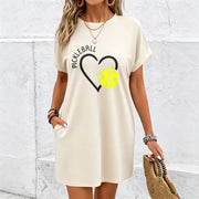 Heart-shaped Dress Cotton T-Shirt in White
