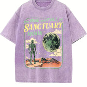 Rise and Fall at Sanctuary Moon Vintage Washed T-Shirt in Purple