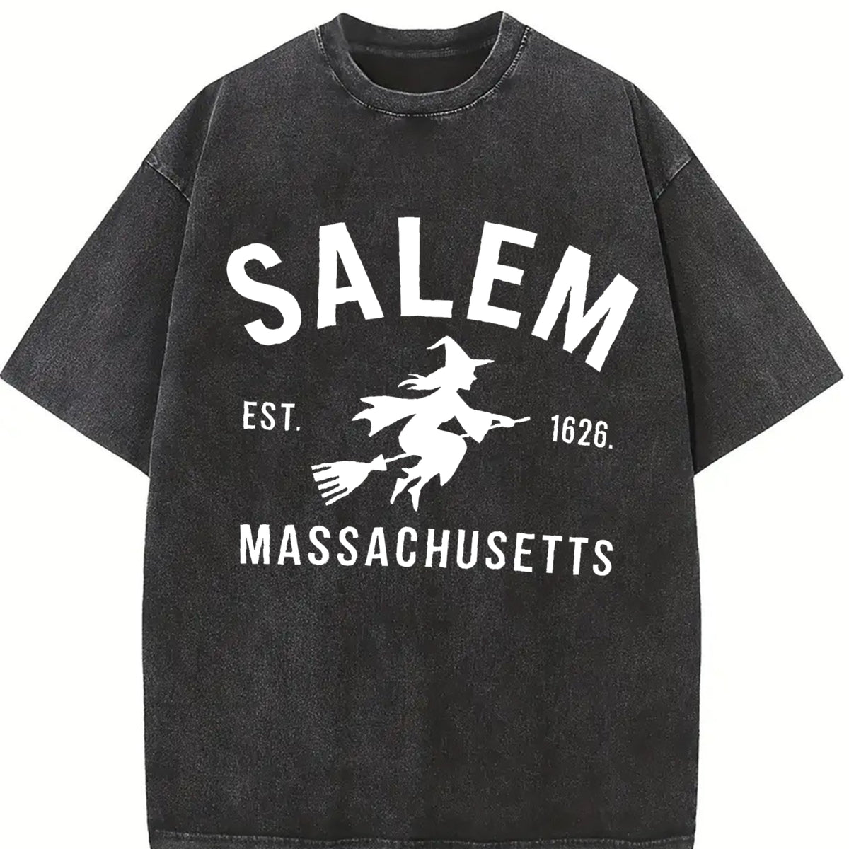 Halloween 1 Pcs Heavy Vintage Washed T-Shirt in Black