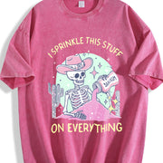 I Sprinkle This Stuff on Everything. Short-sleeved. Vintage Washed T-Shirt in Red