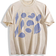 Shells ® Ocean 90s Vintage Washed T-Shirt in Beige