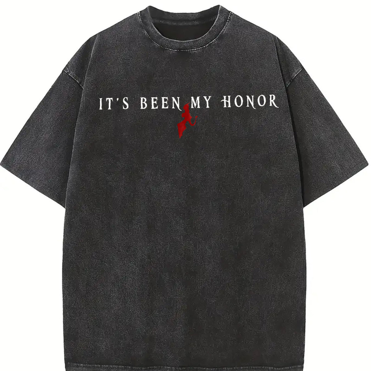 Onyx Storm Liam Mairi Liam Quotes vintage washed oversized T-shirt in Black