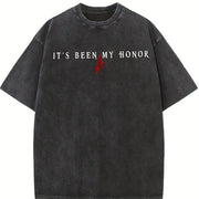 Onyx Storm Liam Mairi Liam Quotes vintage washed oversized T-shirt in Black