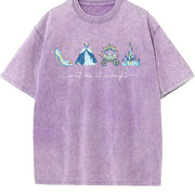Meet Me at Midnight Vintage Washed T-Shirt in Purple