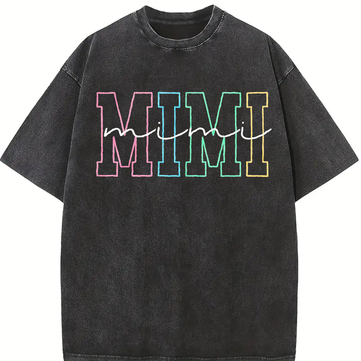 Cute MIMI for MIMI Vintage Washed T-Shirt in Black
