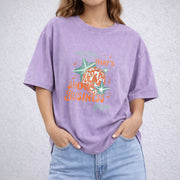 And Baby That's Show Business For You vintage washed oversized T-shirt in Purple