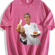 Anthony Foodie Fan Tribute vintage washed oversized T-shirt in Red