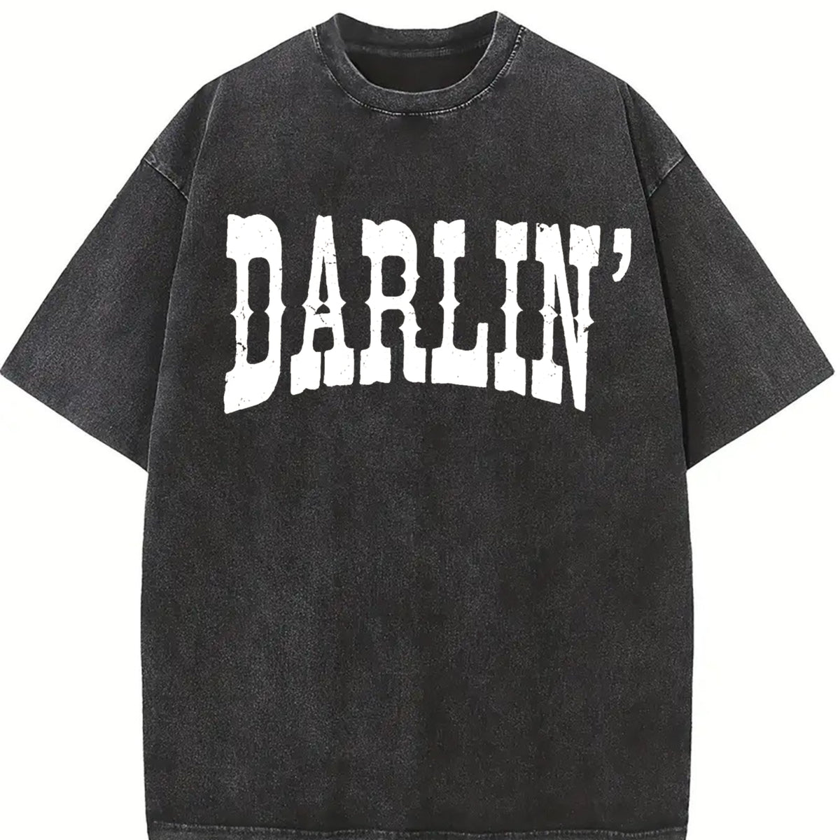 Darlin' Western Southern vintage washed oversized T-shirt in Black