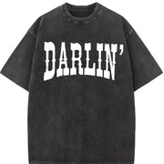 Darlin' Western Southern vintage washed oversized T-shirt in Black