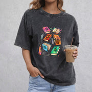 Fan Of ACOTAR Series vintage washed oversized T-shirt in Black