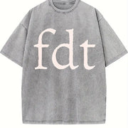 Subtle Anti Trum FDT Vintage Washed T-Shirt in Gray