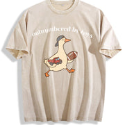 Outnumbered by Boys Vintage Washed T-Shirt in Beige