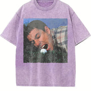 Happy Gilmore Golf Comedy vintage washed oversized T-shirt in Purple