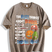 Annoying Orange Crack The Best Things About School-- vintage washed oversized T-shirt in Brown