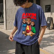 Alvin and the Chipmunks Vintage Washed T-Shirt in Blue