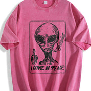 Water I Am a Black Alien Vintage Washed T-Shirt in Red
