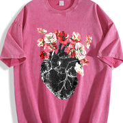 That Has Been a for the New Year with a Futuristic Vintage Washed T-Shirt in Red