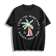 Christian Bible Verse Cotton T-Shirt in Black