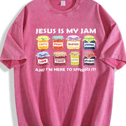 Christian Faith Retro for Church Vintage Washed T-Shirt in Red