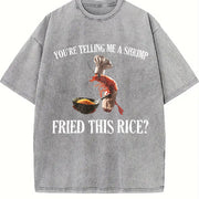 & 230gsm for Beach Vintage Washed T-Shirt in Gray