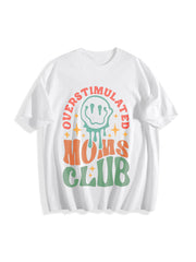 Mom's Club Cotton T-Shirt in White