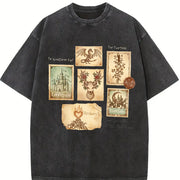 Thr0ne of Glass Tersen the Th!rteen Vintage Washed T-Shirt in Black