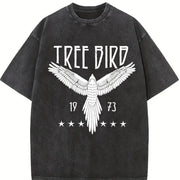 Free Bird Boho Vintage Washed T-Shirt in Black