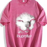 Hilarious Ibuprofen Cat: Wildly Awkward Comedy Vintage Washed T-Shirt in Red