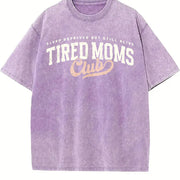 Tired Moms Club Vintage Washed T-Shirt in Purple