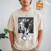 Lilo Fighting Myrtle Meme Vintage Washed T-Shirt in Beige